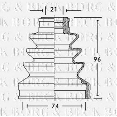 BORG & BECK bcb2755 -  Пыльник, приводной вал